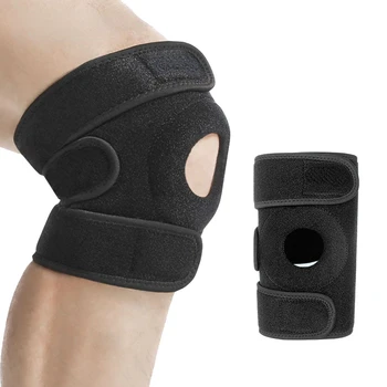1 шт. Регулируемая компрессионная накладка для коленной чашечки, поддерживающая сухожилия, бандаж для мужчин и женщин -Боль при артрите, бег, тренировки