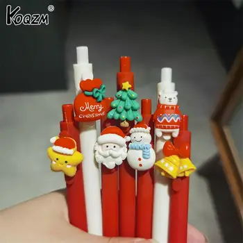 1 шт. Рождественская бело-красная нейтральная ручка Elk Snowman Cute 0,5 ММ Ручка для подписи