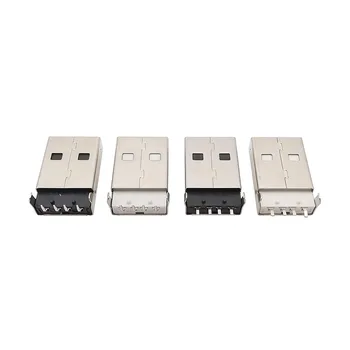 10/20шт SMT SMD USB 2.0 Штекер типа A USB разъем для печатной платы на 180 градусов USB 4Pin разъемы