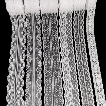 10-метровое белое сетчатое кружево с вышивкой, выдолбленные Аксессуары для одежды, кружево
