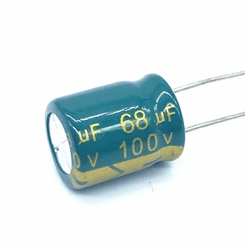 10 шт./лот 68 МКФ 100 В 68 МКФ алюминиевый электролитический конденсатор размер 10X13 20%