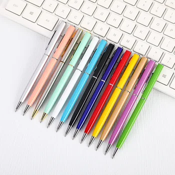 100ШТ Многоцветной поставки маленькая металлическая ручка Xihua подарочная ручка для отеля металлическая шариковая ручка