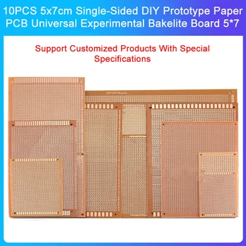 10ШТ 5х7см Односторонний бумажный прототип DIY PCB Универсальная экспериментальная бакелитовая доска 5* 7