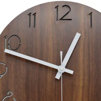 12-дюймовые Винтажные настенные часы с арабскими цифрами в деревенском стиле Кантри, Тосканский стиль, Деревянные Декоративные Круглые Настенные часы