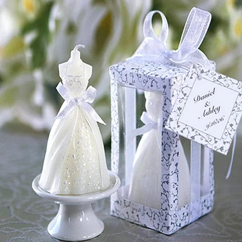 140шт свадебное платье невесты со свечой в пользу свадебных подарков для гостей свадебные сувениры