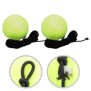 2 предмета, наборы для игры в теннис на веревке, шерстяные тренировочные мячи для домашних животных, саморезиновые мячи с высоким отскоком, индивидуальные