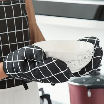 2 шт./4 шт.-Перчатки для микроволновой печи в скандинавском стиле, перчатки для защиты от ожогов духовки, термостойкие кухонные перчатки для выпечки