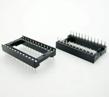 20 шт. /лот 24-Контактный разъем для подключения микросхем с квадратным отверстием, адаптер с широким 24-контактным шагом 2,54 мм, Соединительный резистор