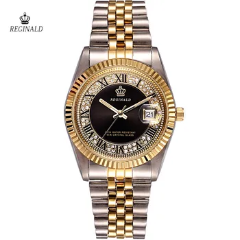 2020 Реджинальд Топ Бренд Мужские Часы из нержавеющей Стали Высококачественные Кварцевые Модные Мужские Часы Деловые Повседневные Часы