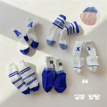 2023 Весенне-летние детские носки для мальчиков и девочек, тонкие дышащие спортивные носки с мультяшной сеткой, Детские хлопчатобумажные носки