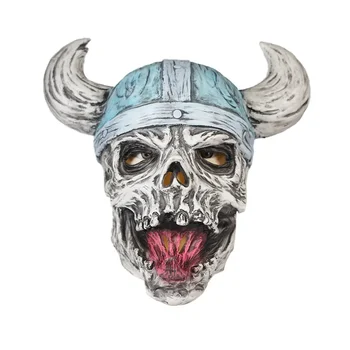 2023 Новый Хэллоуин, Уродливая Латексная маска, шлем Викинга и пирата, Череп, голова, изображающая призрака и Комедийный головной убор