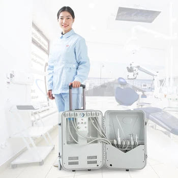 2023 Уникальный мобильный стоматологический чемодан Unidad den tal Portatil по дешевой цене, портативный стоматологический блок с воздушным компрессором