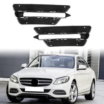 2шт Решетка переднего бампера автомобиля Слева и справа для Mercedes Benz C250 C300 C350 C-Class 2012 2013 2014 Черный АБС-пластик