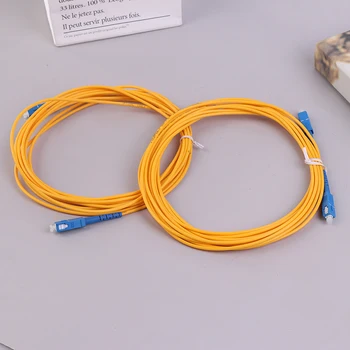 3-метровый Симплексный Волоконно-Оптический кабель, Совместимый с RoHS SC-SC, Однорежимный Соединитель с Косичкой FTTH, Высокая Температурная стабильность Ce, Rohs, Fcc