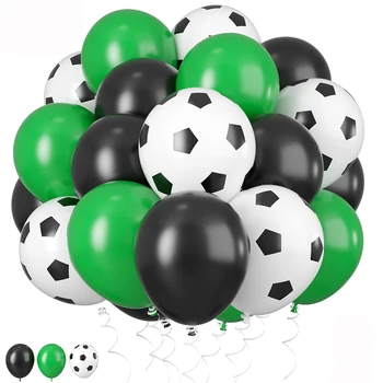 30шт Футбольный латексный воздушный шар 12 дюймов Футбольный воздушный шар для мальчиков Футбольная вечеринка, Спортивная годовщина, украшения для душа ребенка