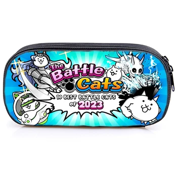 3D печать косметичек Battle Cats, сумка для карандашей, канцелярская сумка в стиле аниме, Коробка для макияжа, школьные принадлежности, пенал для карандашей, детский подарок