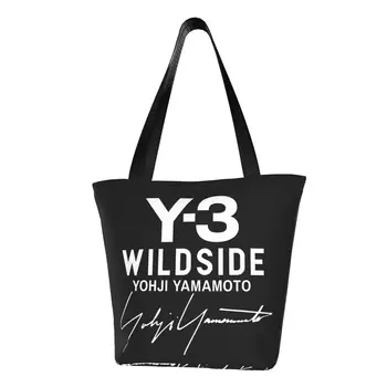 3Y WILDSIDE Йоджи Ямамото Сумка для покупок продуктов Женская Кавайная холщовая сумка через плечо для покупок Сумки большой емкости