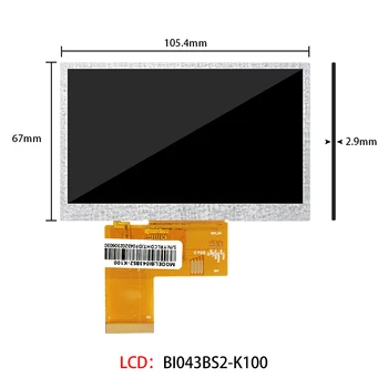 4,3-дюймовый ЖК-дисплей 800 * 480 ЖК-модуль RGB 500 Нит TFT HD с емкостной сенсорной панелью