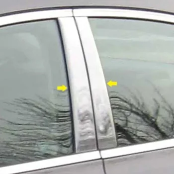 6 шт. для Jeep Compass 2007 2008 2009 2010-2015 Стойки Стойки двери автомобиля накладка BC Наклейки на колонны Серебристые Хромированные аксессуары