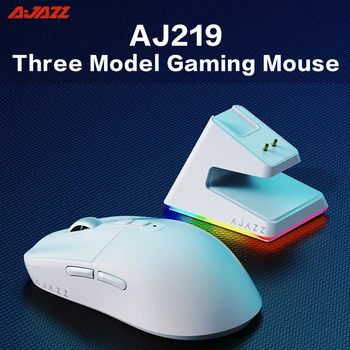 Ajazz Aj219 Bluetooth Мышь 2,4 ГГц Беспроводная Игровая Мышь 26000 точек на дюйм 7 Кнопок Эргономичные Проводные Мыши для Компьютера PAW3395 ПК Ноутбук