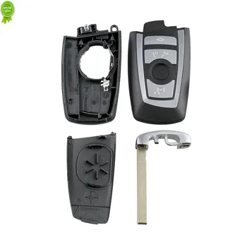 B03 4 кнопки Smart Remote Key Case Shell для BMW5 7 серии с аварийным лезвием Брелок для автостайлинга Крышка сигнализации