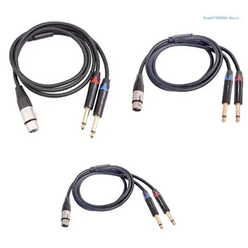 C5AB Двойной кабель-разветвитель 1/4 дюйма на Y-образную розетку и моноблочный кабель TS 2x6,35 мм