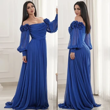 Charming Off Shoulder Long Sleeve Prom Gown A-line Appliques Illusion Sexy Backless Evening Dresses платья на торжество