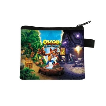 Crash Bandicoot, Детский кошелек для монет, Короткий кошелек для мальчиков и девочек, сумка для карт, Мини-карманные сумки для хранения, Детский подарок