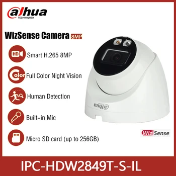 Dahua IPC-HDW2849T-S-IL 8-Мегапиксельная Полноцветная IP-камера видеонаблюдения Smart Dual Light Сетевая Камера WizSense Dome IR 30m Со Встроенным МИКРОФОНОМ