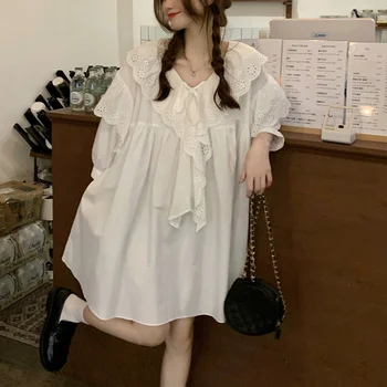 Fairycore Мини-Белое платье Для женщин, Корейская мода, Кавайное Вечернее платье для вечеринки по случаю Дня рождения, Элегантные Шикарные Дизайнерские платья для выпускного вечера 2021 Осень