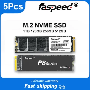 Faspeed 5шт SSD 1 ТБ 512 ГБ M2 Nvme Твердотельный Накопитель 128 ГБ 256 ГБ PCIe 2280 Жесткий Диск Для ПК Ноутбук Настольный Внутренний Жесткий Диск M 2 Nvme