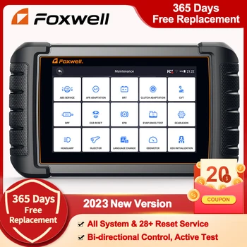 FOXWELL NT809 All System Scan OBD2 Автомобильный Диагностический Сканер 30 Maintenance EPB SAS DPF Двунаправленный Автомобильный Сканирующий Инструмент OBD 2