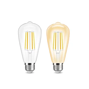 Gledopto 7 Вт Светодиодная Лампа Накаливания в Стиле Ретро E27 Zigbee 3.0 Pro ST64/A60/G95 Smart Dimmable Light Для Внутреннего Декоративного Освещения