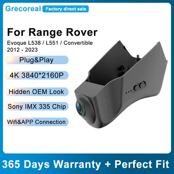 Grecoreal 2K 4K Wifi Видеорегистратор для Range Rover Rangerover Evoque L538 L551 Передняя Задняя Автомобильная Приборная Камера Plug Play OEM Dual Dash Cam