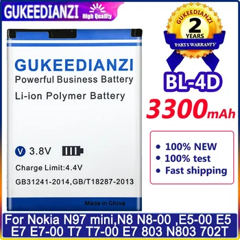 GUKEEDIANZI 3300 мАч BL-4D BL 4D BL4D Литиевая Аккумуляторная Батарея Для Nokia N97 Mini N8 803 N803 E5-00 N5 E5 E6 E7 702T T7 T7-00