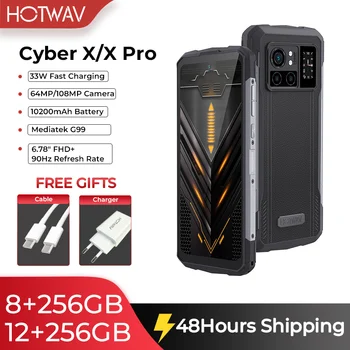 HOTWAV Cyber X Pro Cyber X Новейшее устройство MTK G99 6,78 FHD 90 Гц Android 13 10200 мАч аккумулятор 14 ГБ / 21 ГБ 256 ГБ 108 М Камера