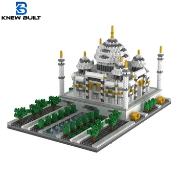 KNOWLE BUILT Индийский Тадж-Махал, наборы 3D-моделей, игрушки, микро-мини Строительные блоки для взрослых, конструктор, кирпичи, украшения для девочки
