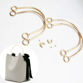 Metal Bag Handles For Handbag Shoulder Bag Strap With Short Handle Bag Sewing Accessories For Handbags Сумка С Короткой Ручкой