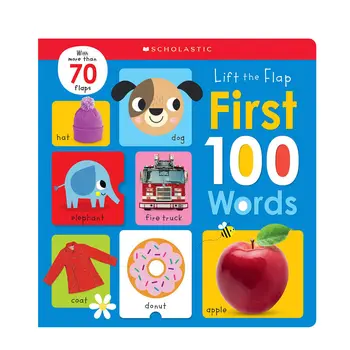 Milumilu First 100 Words: Scholastic Early Learners (Поднимите крышку) Оригинальные книги на английском языке Вводный словарь для детей