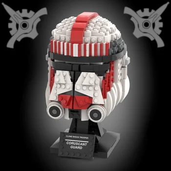 MOC-98153 Защитный шлем Coruscant, Модель строительного блока, Сращенная Игрушка-головоломка, Подарок для детей