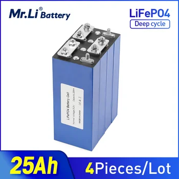 Mr.Li 4шт 3,2 В 25Ah LiFePO4 аккумуляторный элемент 25000 мАч Литий железо фосфатные глубокие циклы для Diy 12V 24V 36V 48V электрический велосипед
