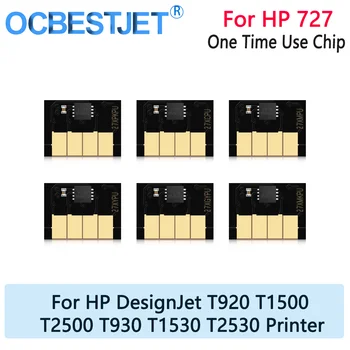 OCBESTJET Для Чипа Картриджа HP 727 130 МЛ Для HP Designjet T1500 T1530 T920 T930 T2500 T2530 Принтер Одноразовый Чип