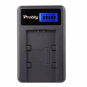 Probty NP-FH50 NP FH50 NPFH50 ЖК-USB Зарядное устройство для Sony A230 A290 A390 DSC-HX1 HX100 HX200 HDR-TG1E TG3 TG5 TG7 Камера