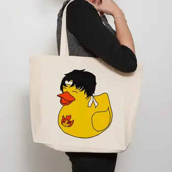 Quackity Моя любимая сумка из супермаркета Женская/мужская с принтом повседневного использования Сумки большой емкости Пляжная сумка