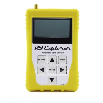 RF Explorer - комбинированный портативный цифровой анализатор спектра 3G 15-2700 МГц с желтым резиновым корпусом