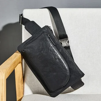 SENOFAN Новая нагрудная сумка из 100% натуральной воловьей кожи, вертикальные повседневные мягкие сумки-мессенджеры через плечо, мужские сумки на ремне, мужская упаковка, Горячая распродажа