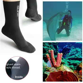SLINX 3 мм Плавательные ботинки для подводного плавания Гидрокостюм Неопреновые носки для дайвинга с защитой от царапин Согревающие носки для подводного плавания