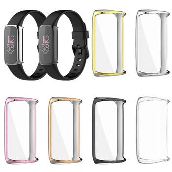 TPU Мягкий Полноэкранный Стеклянный Протектор Smartband Case Shell Edge Frame Для Fitbit Luxe Band Защитный Бампер Аксессуары