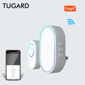 TUGARD Водонепроницаемый наружный WiFi дверной звонок Может самостоятельно добавить беспроводные датчики 433 МГц для поддержки системы безопасности Tuay App