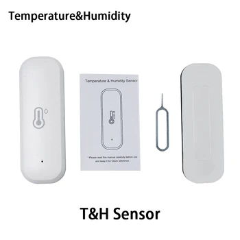 Tuya Zigbees/WiFi Датчик температуры и влажности Умный термометр Гигрометр Домашний детектор Цифровой монитор влажности Smart Life
